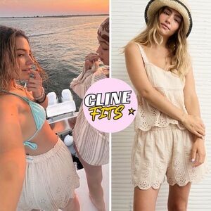 american eagle eyelet short & top set!